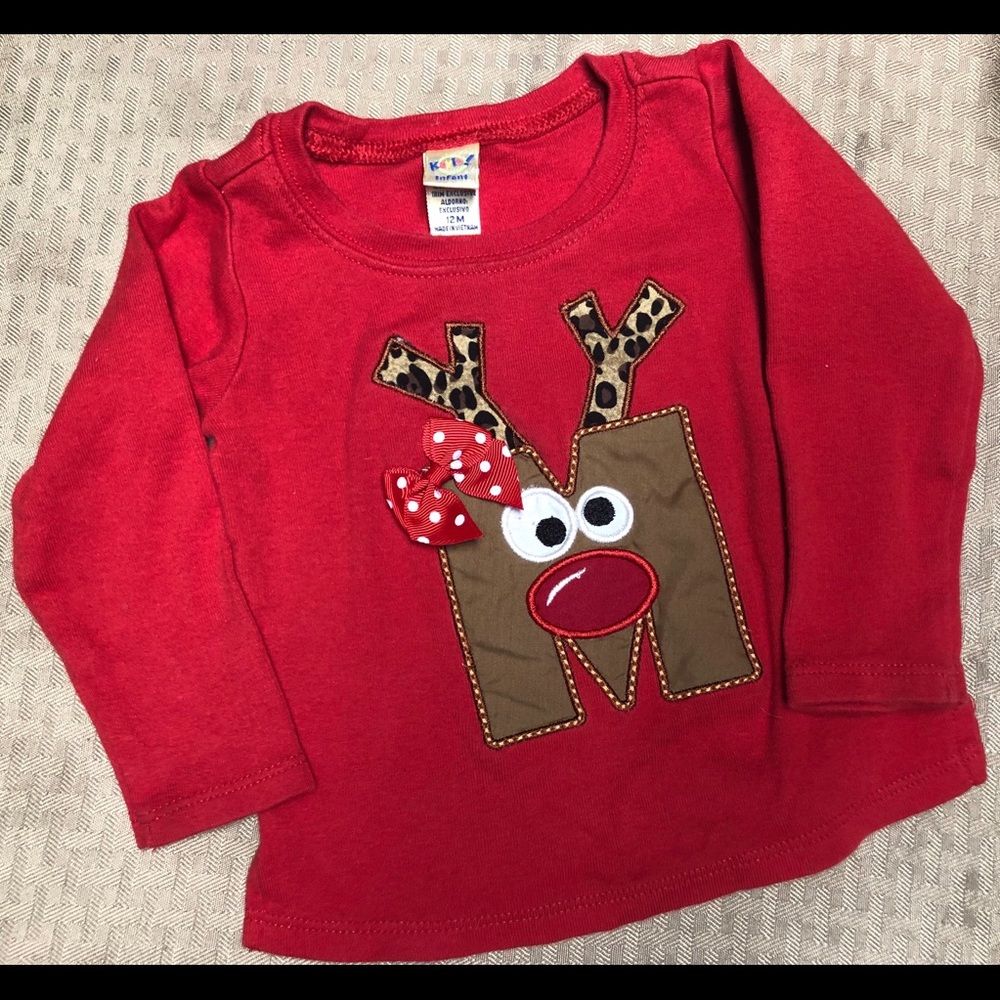 Christmas initial shirt